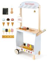 Carrinho de sorvete de brinquedo Pair Pear Wooden para crianças de 3 anos ou mais