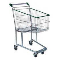 Carrinho De Supermercado Compras Tubular Zincado Cesto 90l
