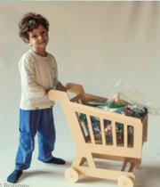 Carrinho de Supermercado Infantil de madeira