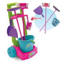 Carrinho de Supermercado Infantil Mópi Car Compras Acessórios Frutas Cor Aleatória