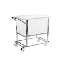 Carrinho De Transporte Inox Caixa Plastica 180 Litros Imeca