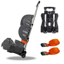 Carrinho de viagem para assento de carro zhtangrui Dolly Roller com rodas laranja