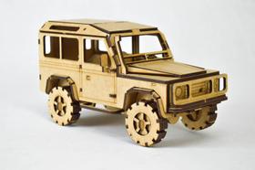 Carrinho Defender Quebra Cabeça 3D Para Montar e Pintar em MDF Cru -Zoros - Orion