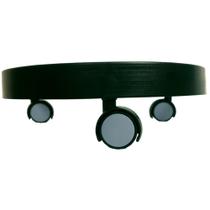 Carrinho Deslizante Para Botijão C/ Rodízio PVC Cor Preta Utilidade Doméstica