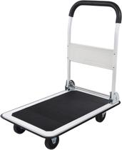 Carrinho dobrável LEADALLWAY 150 kg de capacidade 4 rodas branco