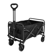 Carrinho Dobrável Multiuso 80kg com Rodas Reforçadas Compacto Portátil para Mercado Praia Camping Feira Compras e Transporte