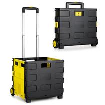 Carrinho Dobrável Multiuso Portátil Vira Maleta Cesto Feira