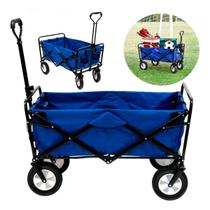 Carrinho Dobrável Portátil de Transporte Wagon Com Rodas Suporta até 80kg Ideal para Camping Praia Jardim e Viagem NTK Carrinho Dobrável Portátil de Transporte Wagon Com Rodas Suporta até 80kg Ideal para Camping Praia Jardim e Viagem NTK