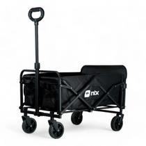 Carrinho Dobrável Transport P 67cm Suporta até 60kg, Ideal para Camping Preto - NTK