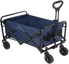 Carrinho Doméstico Vagão Rodas Aço Dobrável Transporte Prático