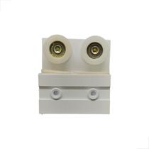 Carrinho Duplo 1122AC Portas Janelas De Vidro Correr Branco Carrinho Duplo 1122AC Portas Janelas De Vidro Correr Branco