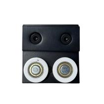 Carrinho duplo p/ trilho ate 80KG preto