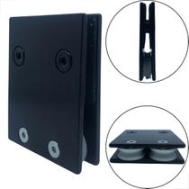 Carrinho Duplo Para Trilho Invertido Concava 1126Dcp Preto Carrinho Duplo Para Trilho Invertido Concava 1126Dcp Preto