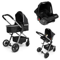 Carrinho e bebê conforto 3 em 1 prestige duo voyage preto