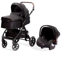 Carrinho E Bebê Conforto Kansas Preto - Premium Baby