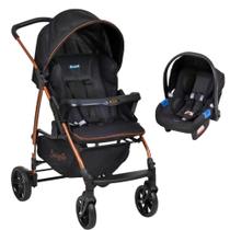 Carrinho ecco preto cobre + cadeira touring x - burigotto