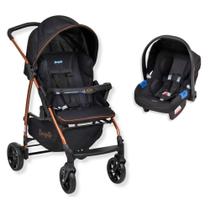 Carrinho ecco preto cobre + cadeira touring x - burigotto