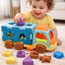Carrinho Educativo Didático Encaixe Formas Geométricas