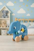 Carrinho Elefante Cloudy de Madeira Buba Brinquedo Eduvativo
