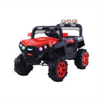 Carrinho Elétrico 12V Utv Vermelho Usb Faróis Led Potente