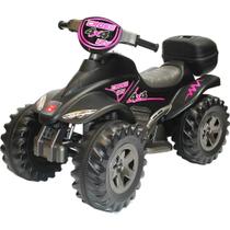 Carrinho Eletrico Biemme Quadriciclo Super Quatry Cross 12V Cor:Quatry Cross 12V Preto Rosa Girl