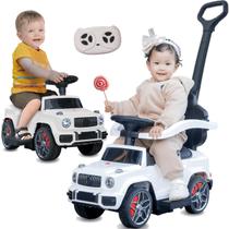 Carrinho Eletrico com Empurrador Bandeirante Jipe 4 em 1 6V Branco Carrinho Eletrico com Empurrador Bandeirante Jipe 4 em 1 6V Branco
