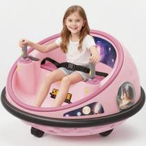 Carrinho Elétrico de Bate-Bate GAOMON Rosa com Controle Remoto e LED