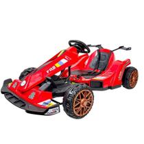 Carrinho Elétrico Infantil 12V Kart Corrida Vermelho