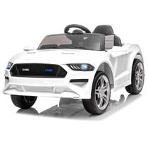 Carrinho Elétrico Infantil 12V Motorizado Mustang Luxo Bco - Bangtoys