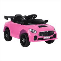 Carrinho Elétrico Infantil 12V Rosa Ré Rádio Musical Mp3 Usb