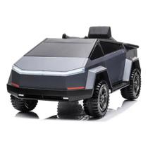 Carrinho Elétrico Infantil 12V Supertruck Prata Com Luz e Sons Cyber Unitoys Truck