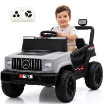 Carrinho Eletrico Infantil Bang Toys Jipe Max Kids Cinza 6V Controle
