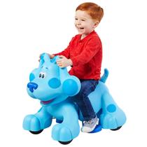 carrinho elétrico Infantil Brinquedo Interativo Rideamal Blues Clues Cachorro motorizado azul sons - Bangtoys