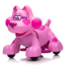 carrinho elétrico Infantil Brinquedo Interativo Rideamal Blues Clues Cachorro motorizado rosa sons - Bangtoys