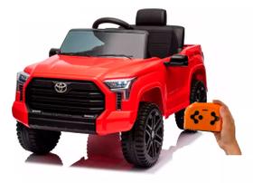 Carrinho Elétrico Infantil Caminhonete Toyota Tundra 12v Vermelho Com Luz Controle Remoto USB/Bluetooh Musica