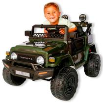 Carrinho Elétrico Infantil Carro De Passeio Jeep 12v Verde - Car Kids