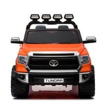 Carrinho Elétrico Infantil Carro Motorizado Toyota Tundra Laranja Caminhonete Suspensão Off-Road a Bateria - Car Kids