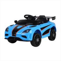 Carrinho Elétrico Infantil Esportivo 12V Azul Rádio USB MP3