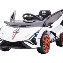 Carrinho Elétrico Infantil Esportivo Branco Motorizado para Crianças