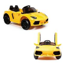 Carrinho Elétrico Infantil Esportivo Carro Motorizado Mini Veículo Crianças 6V Bivolt Controle Remoto Usb Luzes e Som Até 25 Kg 2 Lugares Conversível