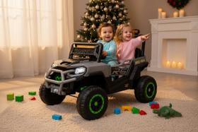 Carrinho Elétrico Infantil Jipe Force Cinza 2 Lugares UNITOYS Carrinho Elétrico Infantil Jipe Force Cinza 2 Lugares UNITOYS