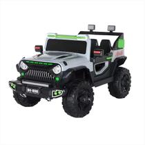Carrinho Elétrico Infantil Jipe Quadriciclo 12V Cinza Música