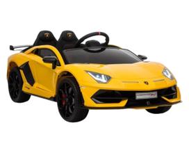 Carrinho elétrico infantil lamborghini aventador svj l.p 12v - amarela