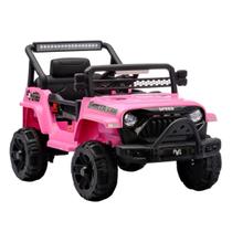 Carrinho Elétrico Infantil Mini Jipe Ride 12V Maxi Toys Rosa