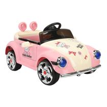 Carrinho Elétrico Infantil Rosa 12V Controle 2Em1 Musical - Bangtoys