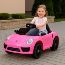 Carrinho Elétrico Infantil Rosa Motoca Esportiva Bateria Controle Remoto Mini Carro Criança 3 Anos+ Carrinho Elétrico Infantil Rosa Motoca Esportiva Bateria Controle Remoto Mini Carro Criança 3 Anos+