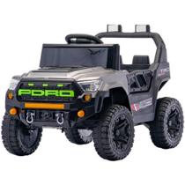 Carrinho Elétrico Jipe Trail Boss 12V BANGTOYS Cinza