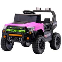 Carrinho Elétrico Jipe Trail Boss 12V BANGTOYS Rosa