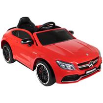 Carrinho Elétrico Mercedes 12V Vermelho Infantil Passeio Pedal Ou Controle Remoto Com USB Até 25kg Bel