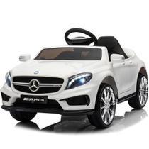 Carrinho Elétrico Mercedes Luxo 12v Branco Controle Som Luz - Bang Toys